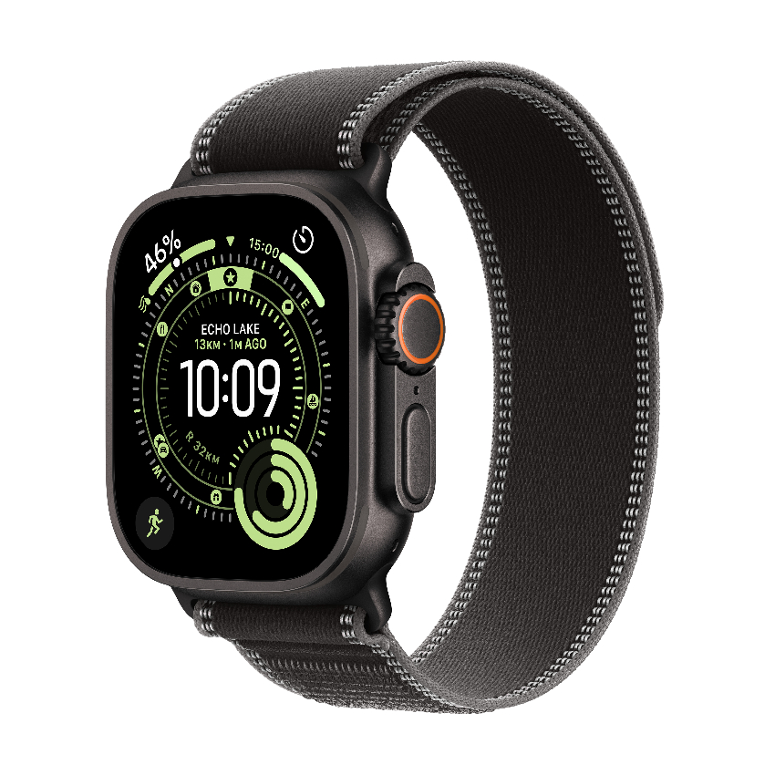 Apple Watch Ultra 3 49毫米 GPS + 流動網絡 黑色鈦金屬錶殼 配 黑色/木炭色越野手環