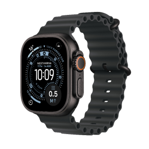 Apple Watch Ultra 3 49毫米 GPS + 流動網絡 黑色鈦金屬錶殼 配 黑色海洋錶帶