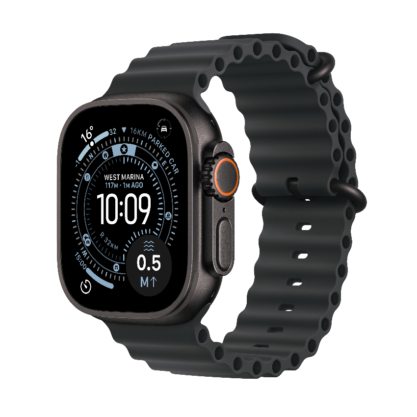 Apple Watch Ultra 3 49毫米 GPS + 流動網絡 黑色鈦金屬錶殼 配 黑色海洋錶帶